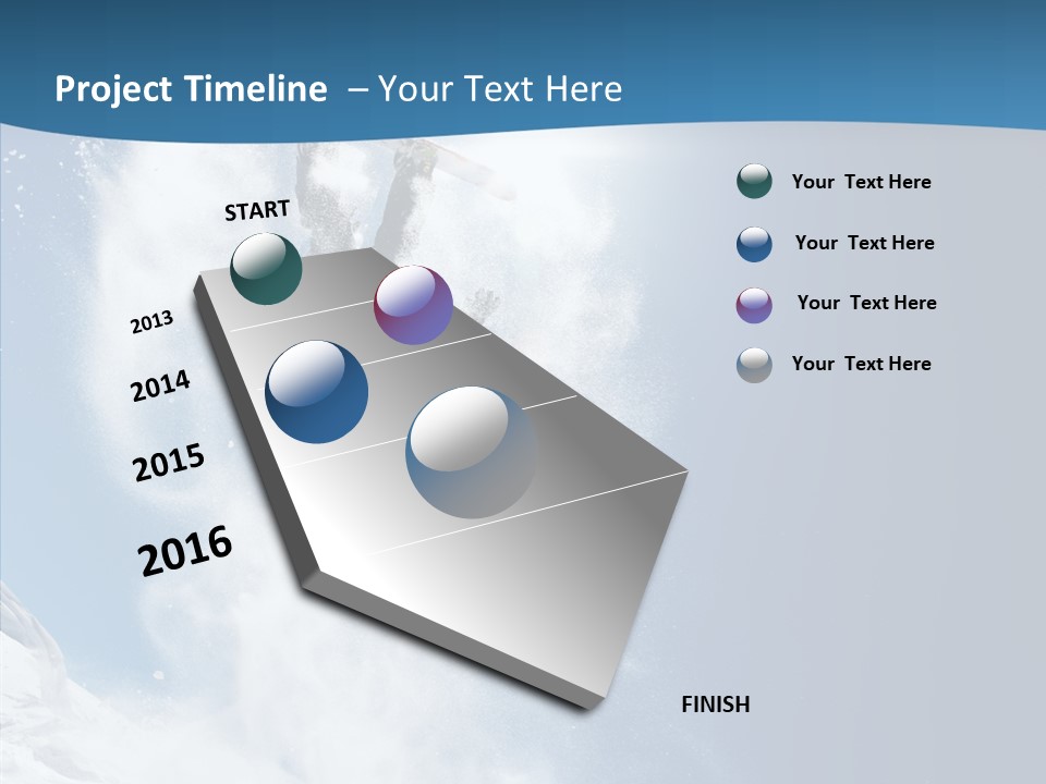 Skier Boy Speed PowerPoint Template