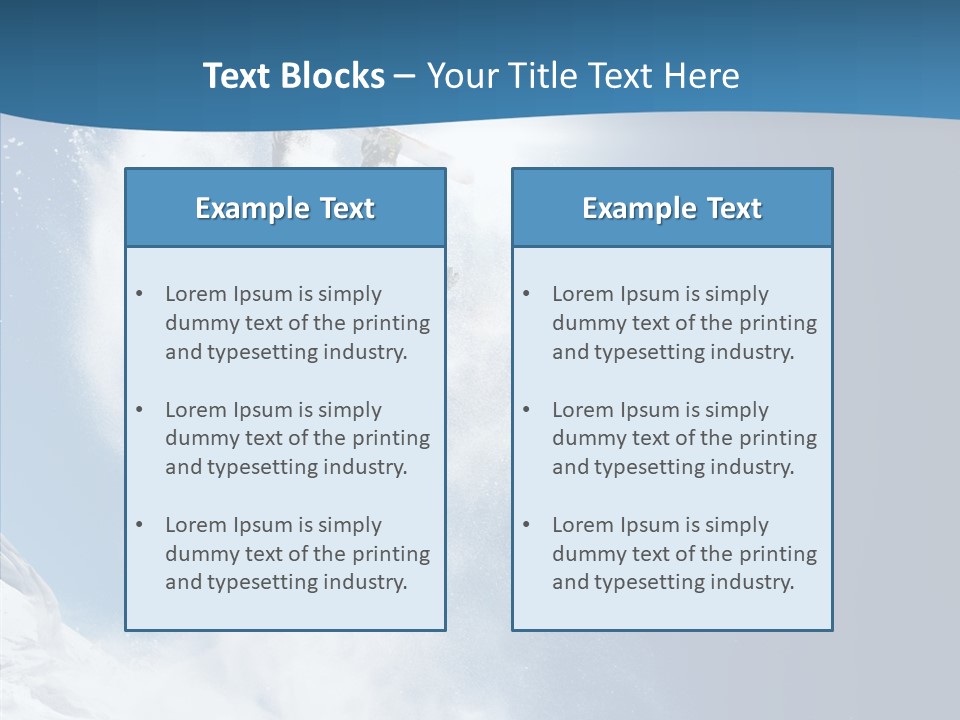Skier Boy Speed PowerPoint Template