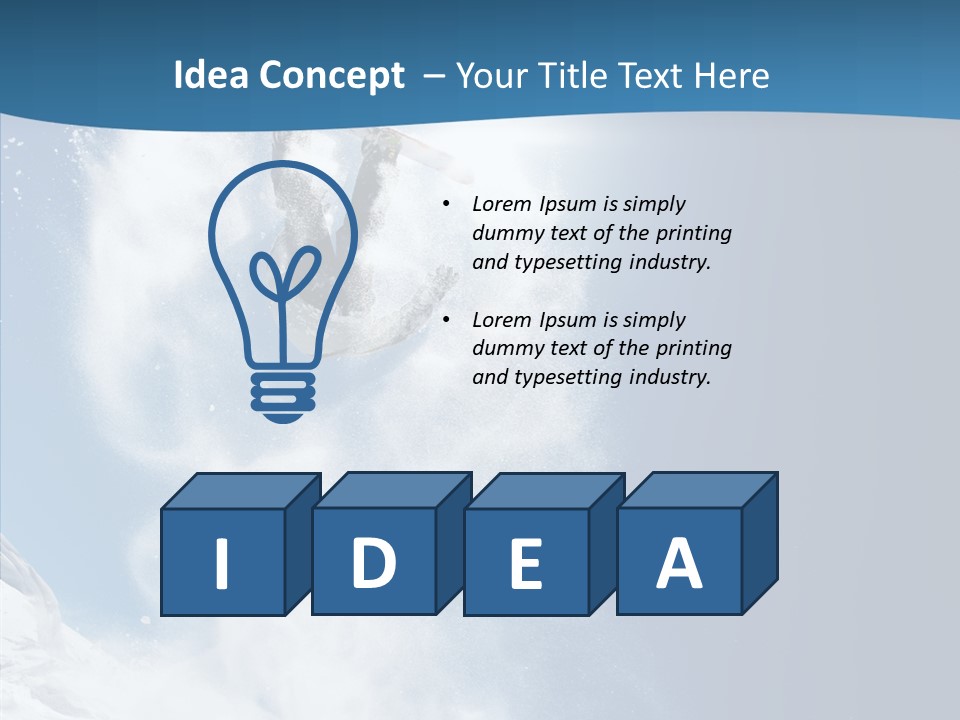 Skier Boy Speed PowerPoint Template