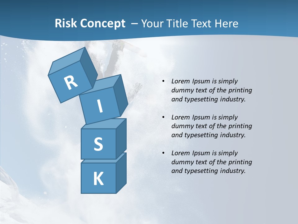 Skier Boy Speed PowerPoint Template