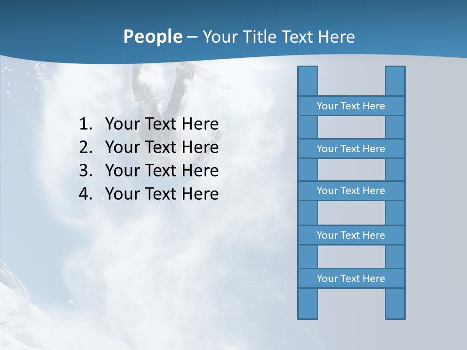 Skier Boy Speed PowerPoint Template