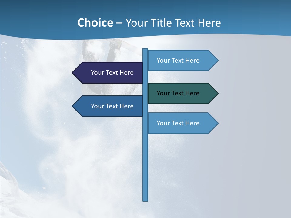 Skier Boy Speed PowerPoint Template