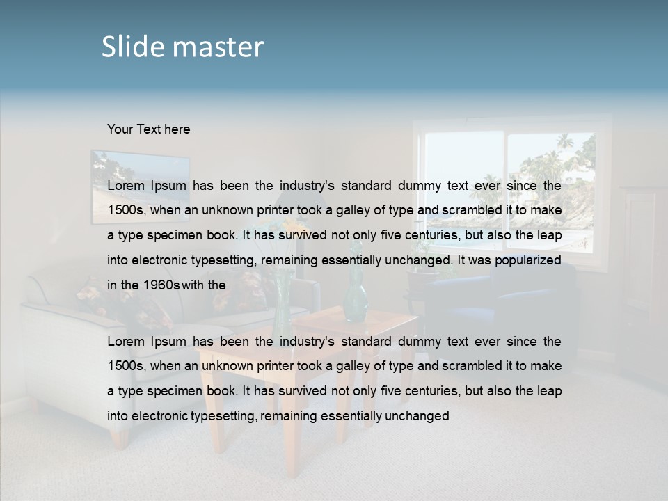 Comfortable Coffee Wall PowerPoint Template