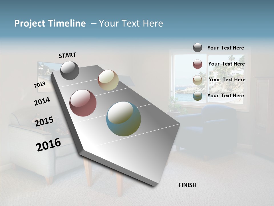 Comfortable Coffee Wall PowerPoint Template