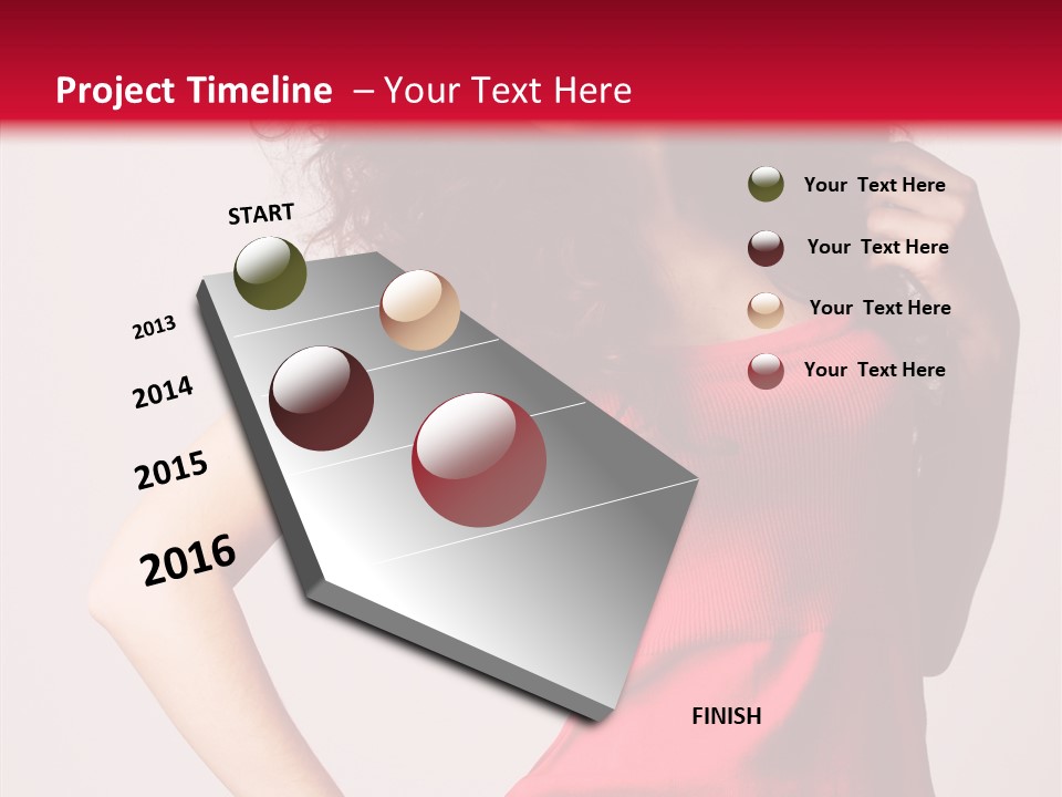 Standing Cute Facial PowerPoint Template