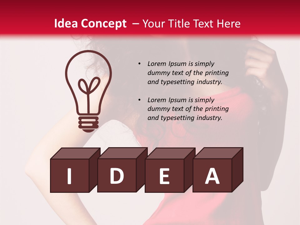 Standing Cute Facial PowerPoint Template