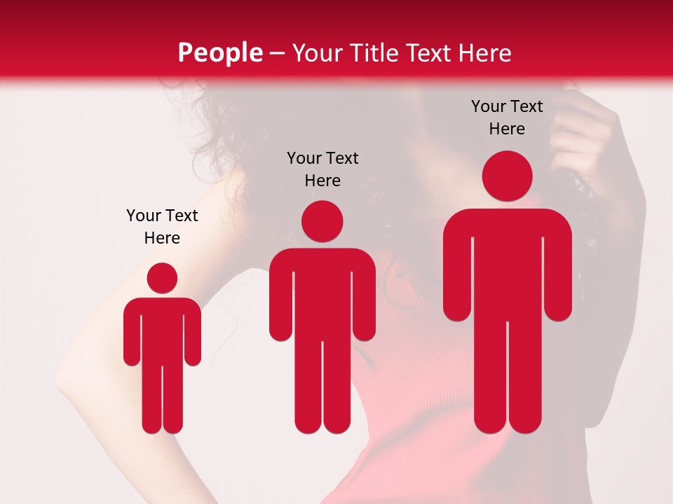 Standing Cute Facial PowerPoint Template