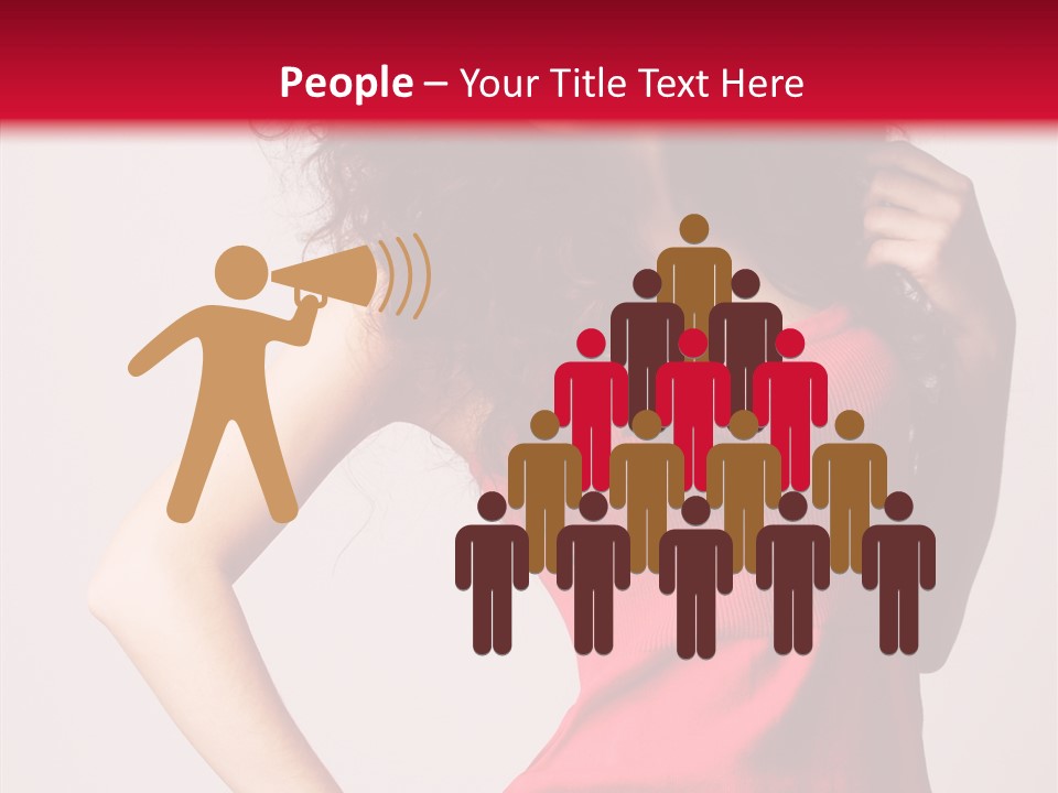 Standing Cute Facial PowerPoint Template