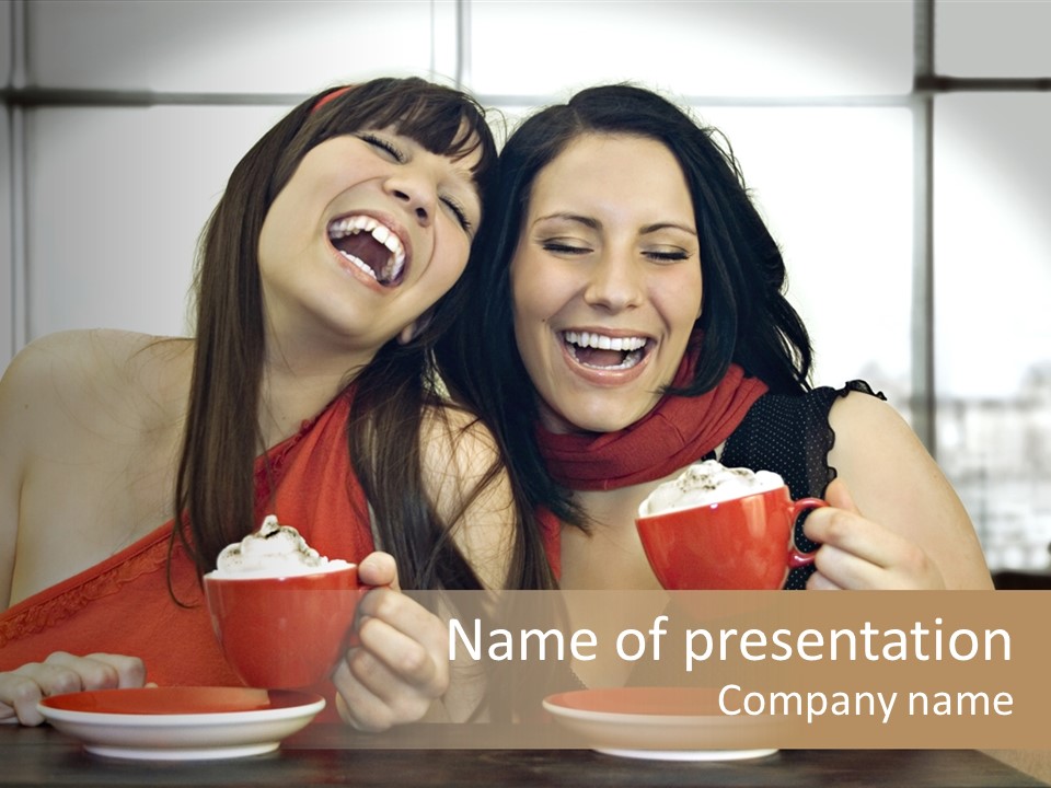 Cheerful Bar Laughing PowerPoint Template