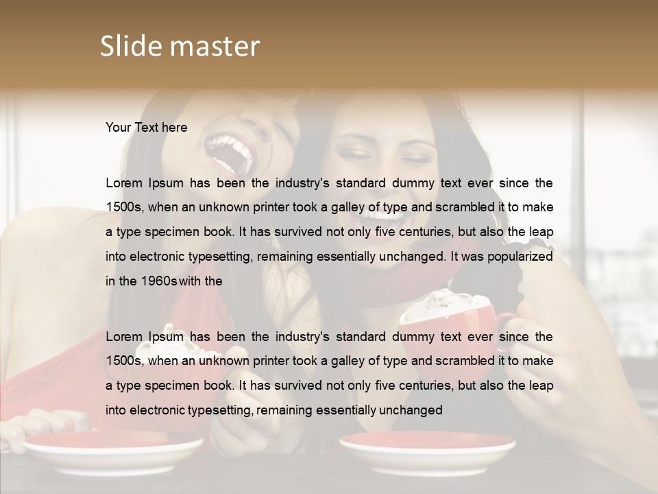 Cheerful Bar Laughing PowerPoint Template