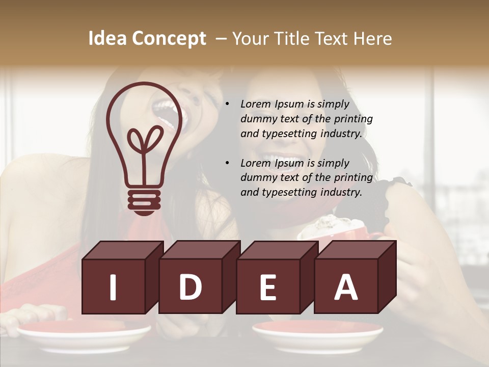 Cheerful Bar Laughing PowerPoint Template