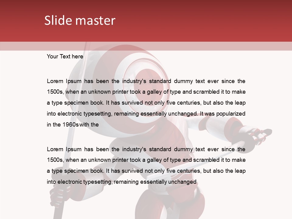 Futuristic Plastic Cyborg PowerPoint Template