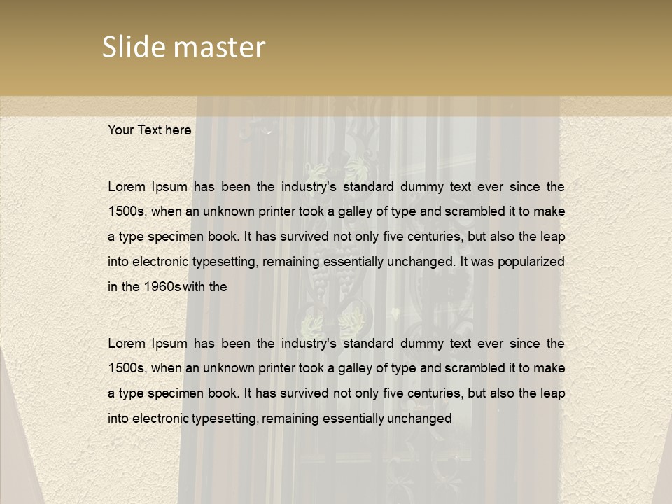 Iron Architecture Building PowerPoint Template