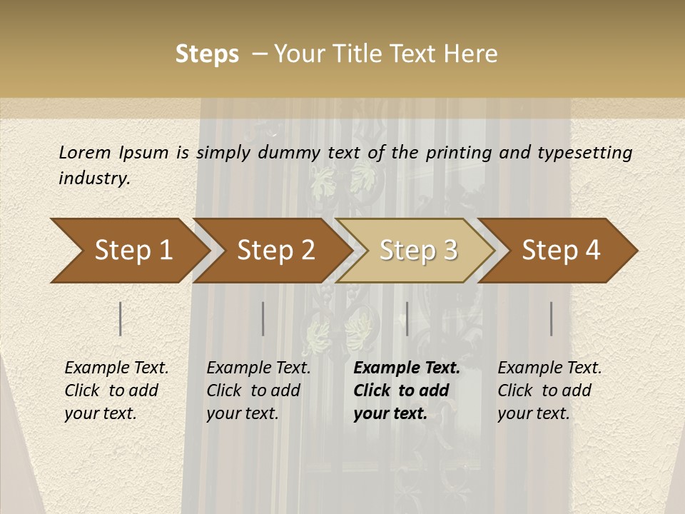 Iron Architecture Building PowerPoint Template