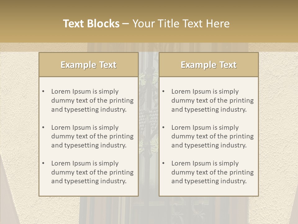 Iron Architecture Building PowerPoint Template