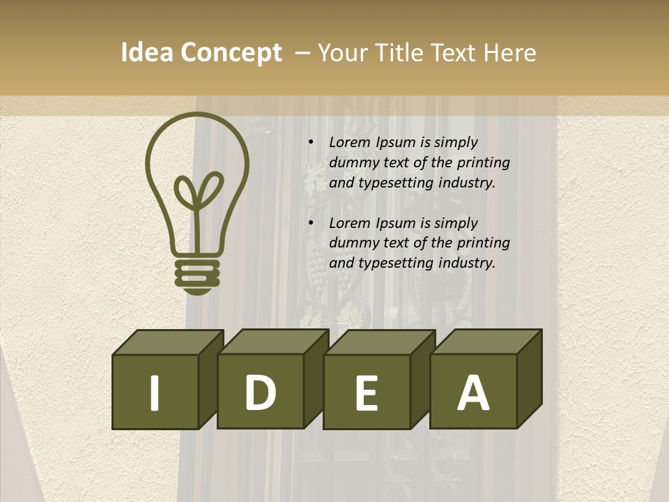 Iron Architecture Building PowerPoint Template