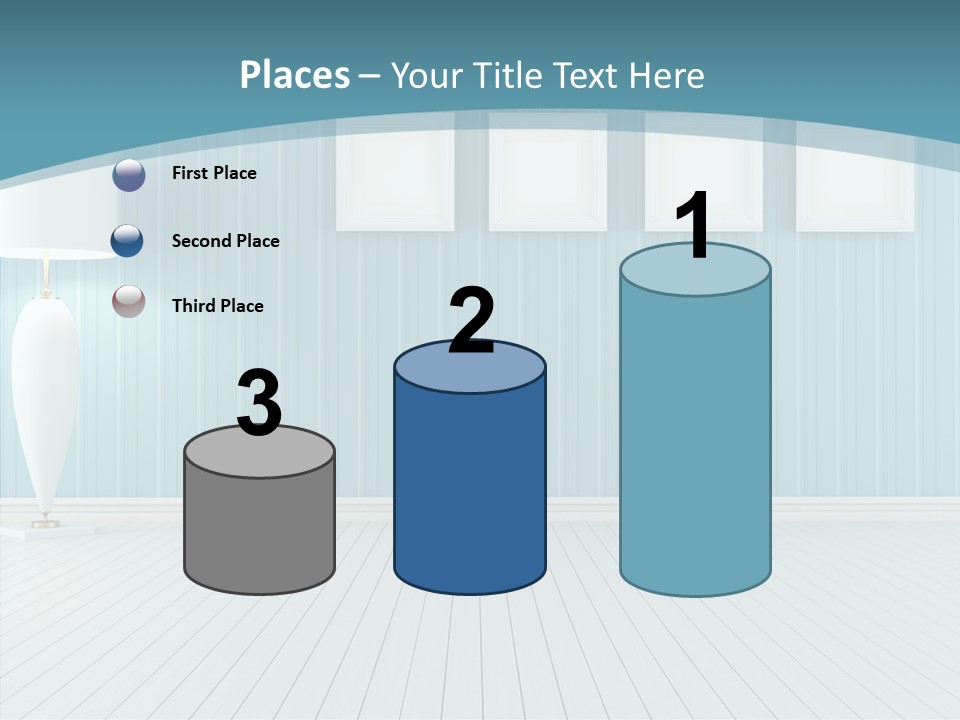Vintage Living Blue PowerPoint Template