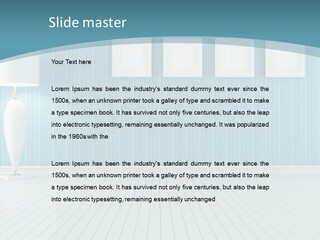 Vintage Living Blue PowerPoint Template