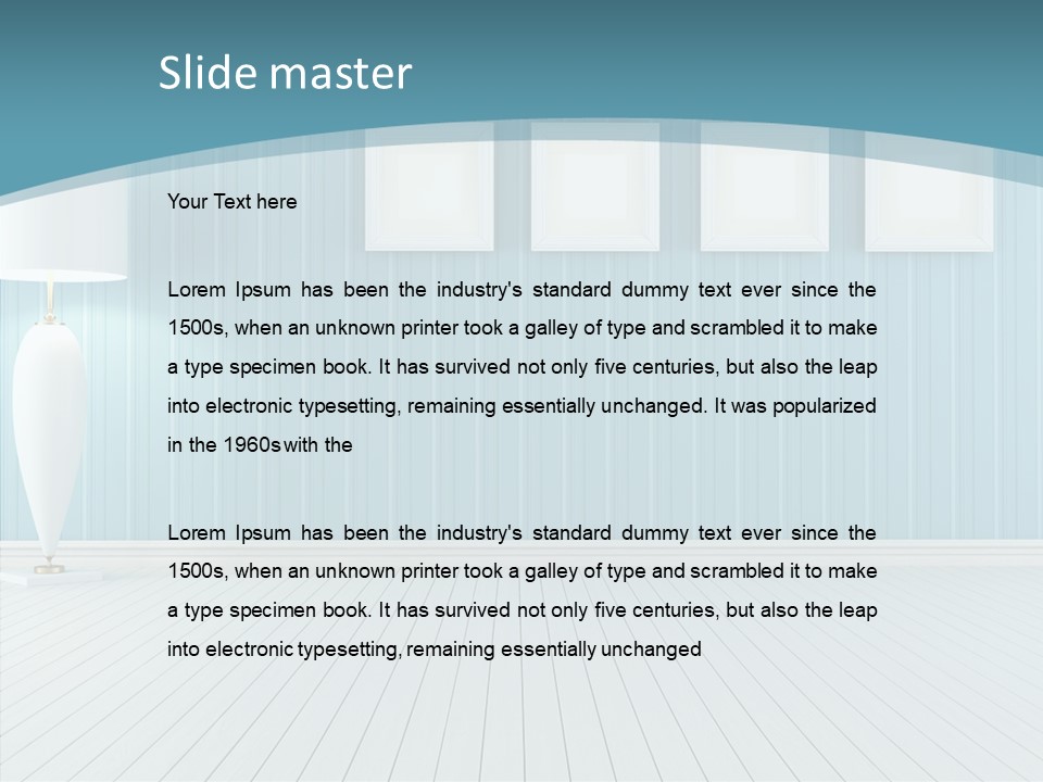 Vintage Living Blue PowerPoint Template