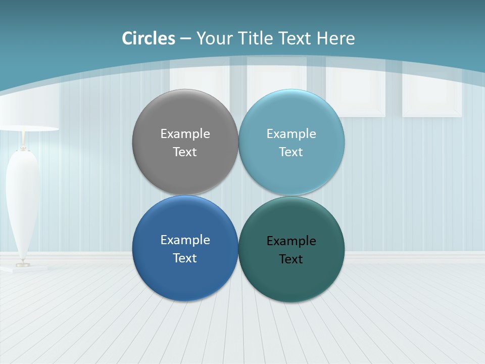 Vintage Living Blue PowerPoint Template