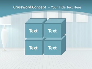 Vintage Living Blue PowerPoint Template