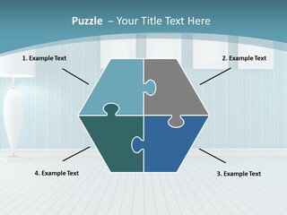 Vintage Living Blue PowerPoint Template