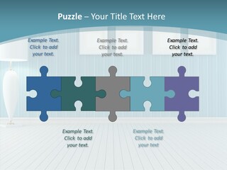 Vintage Living Blue PowerPoint Template