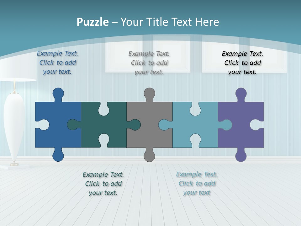 Vintage Living Blue PowerPoint Template