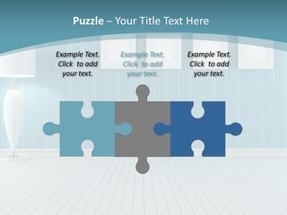 Vintage Living Blue PowerPoint Template