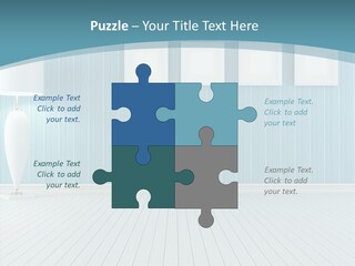 Vintage Living Blue PowerPoint Template