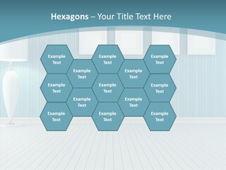 Vintage Living Blue PowerPoint Template