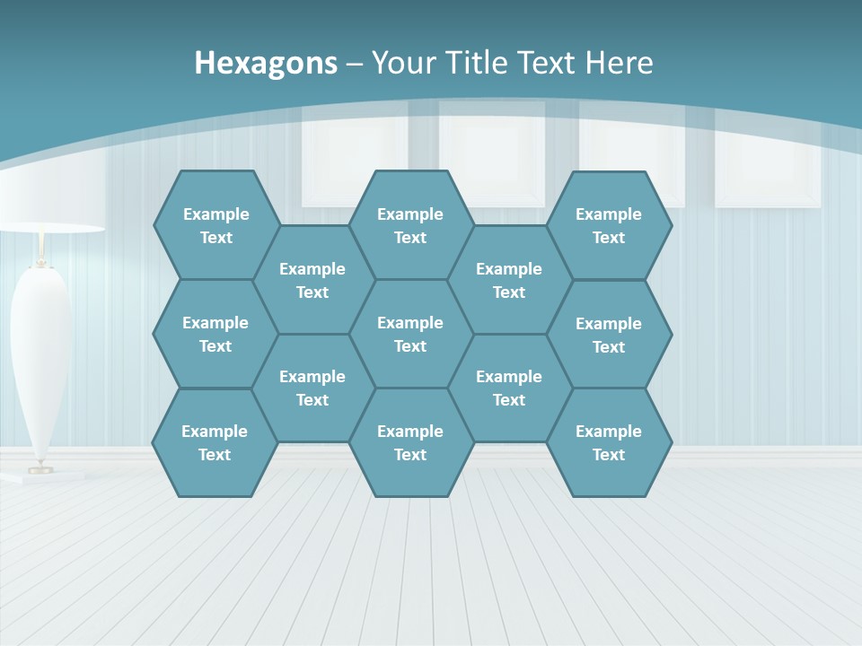 Vintage Living Blue PowerPoint Template