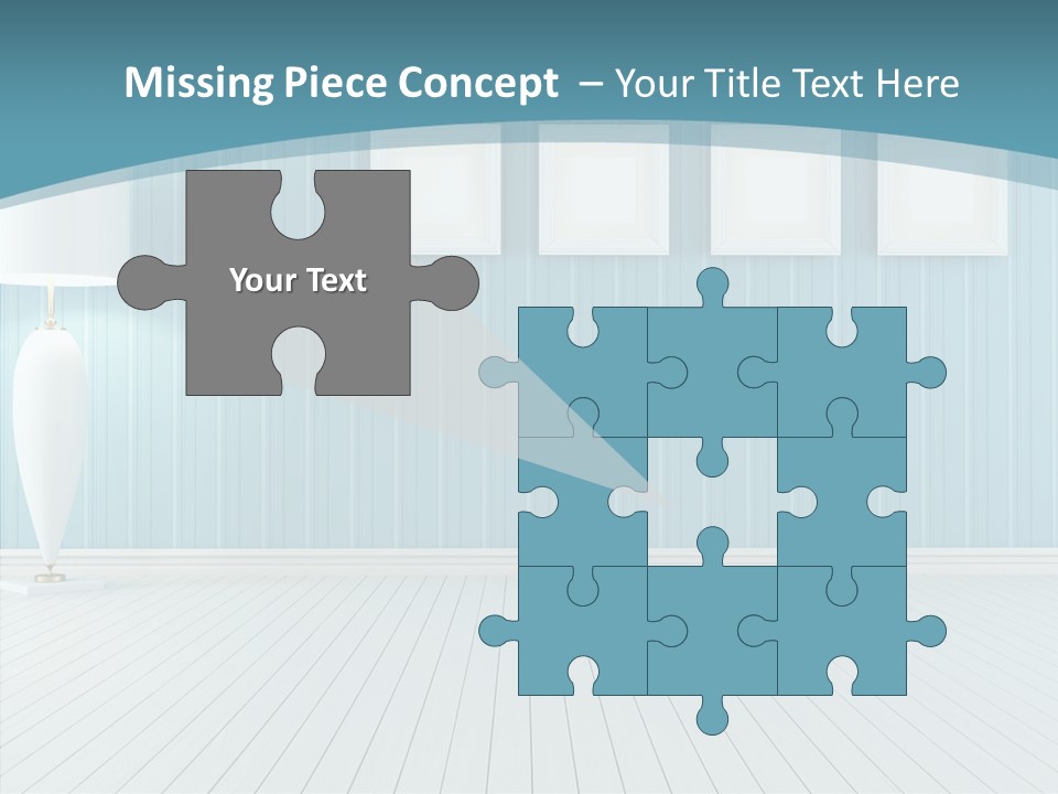 Vintage Living Blue PowerPoint Template