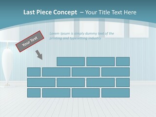 Vintage Living Blue PowerPoint Template