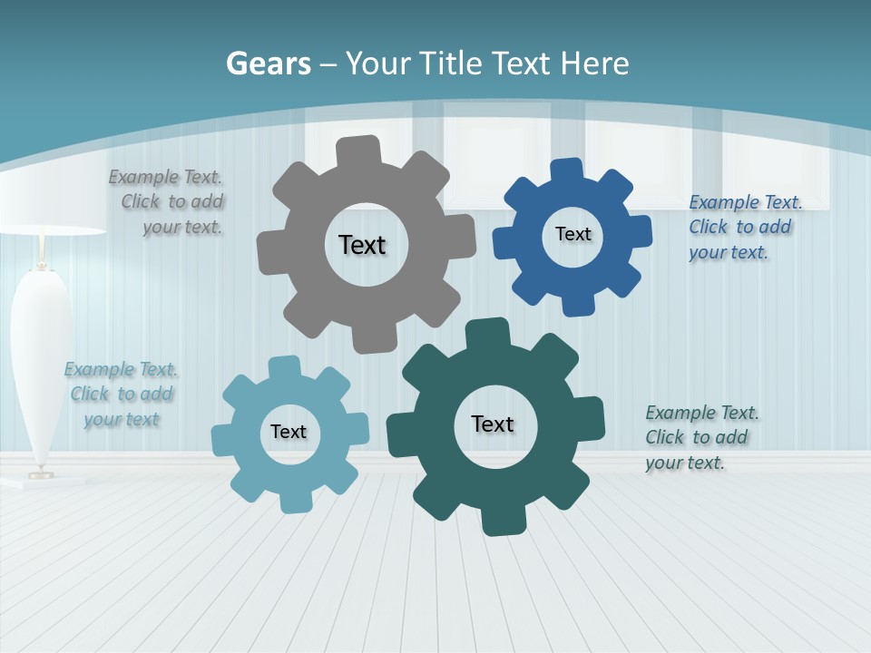 Vintage Living Blue PowerPoint Template