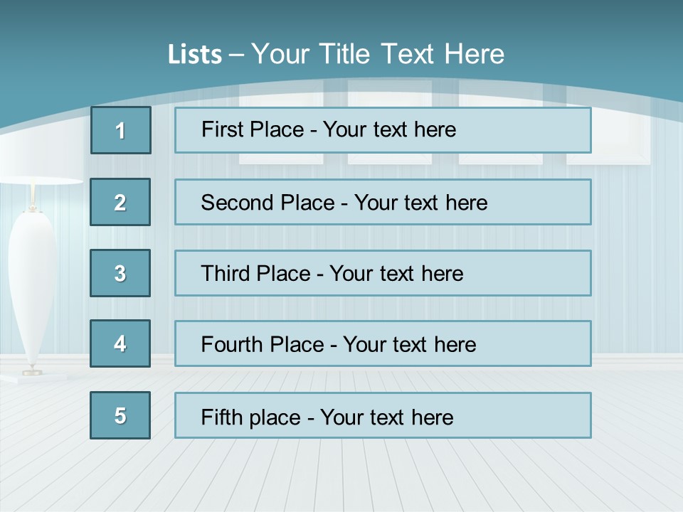 Vintage Living Blue PowerPoint Template