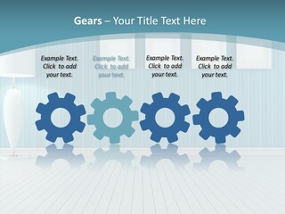 Vintage Living Blue PowerPoint Template