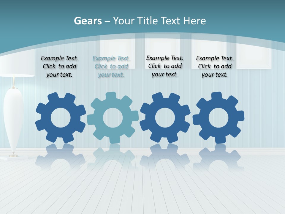 Vintage Living Blue PowerPoint Template