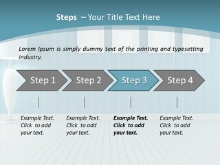 Vintage Living Blue PowerPoint Template