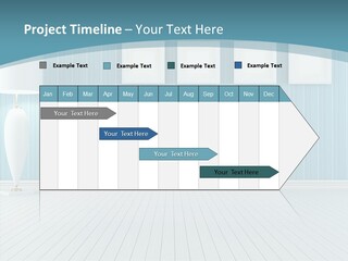 Vintage Living Blue PowerPoint Template