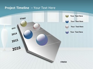 Vintage Living Blue PowerPoint Template
