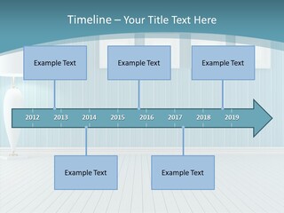 Vintage Living Blue PowerPoint Template