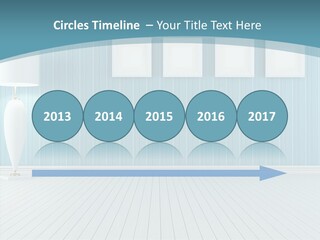 Vintage Living Blue PowerPoint Template