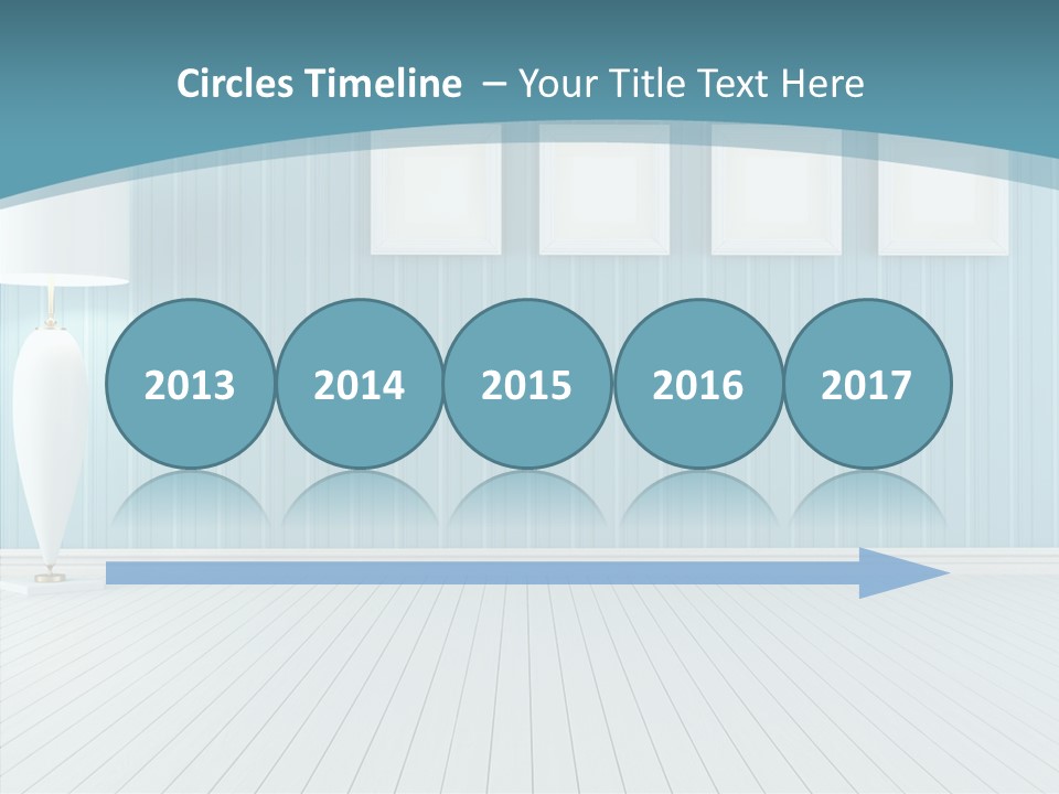 Vintage Living Blue PowerPoint Template