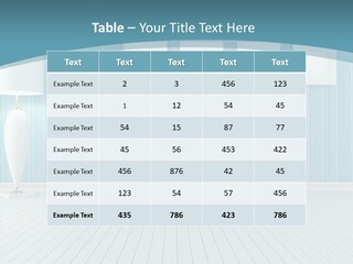 Vintage Living Blue PowerPoint Template