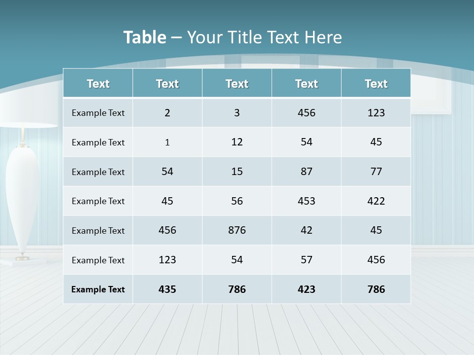 Vintage Living Blue PowerPoint Template
