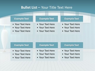 Vintage Living Blue PowerPoint Template
