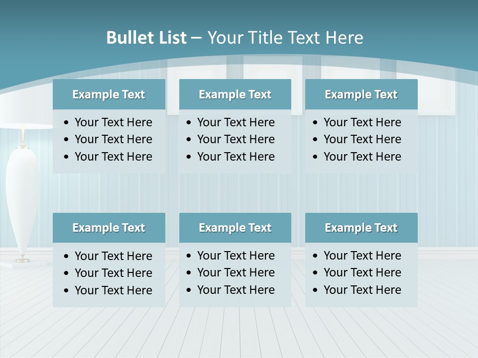 Vintage Living Blue PowerPoint Template