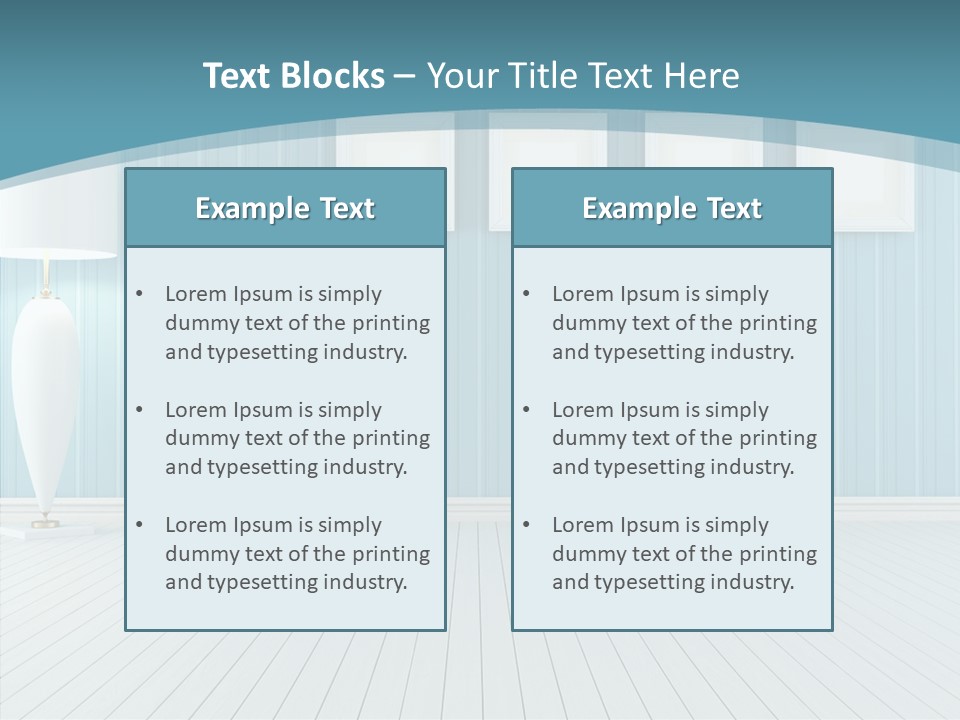 Vintage Living Blue PowerPoint Template