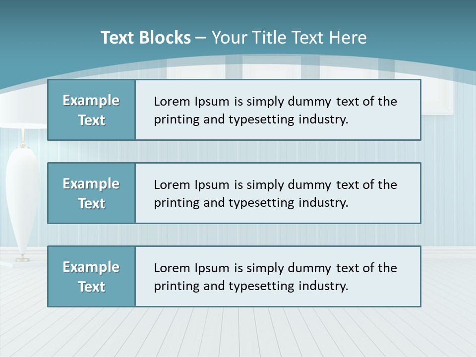 Vintage Living Blue PowerPoint Template